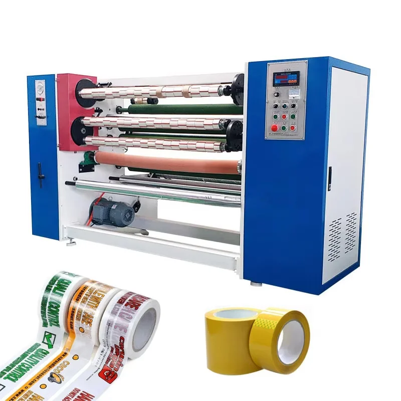 High Speed Automatic Bopp Aluminum Foil Tape Jumbo Roll Rewinder Slitter With Exchange Rewinding Shafts Slitting Hine