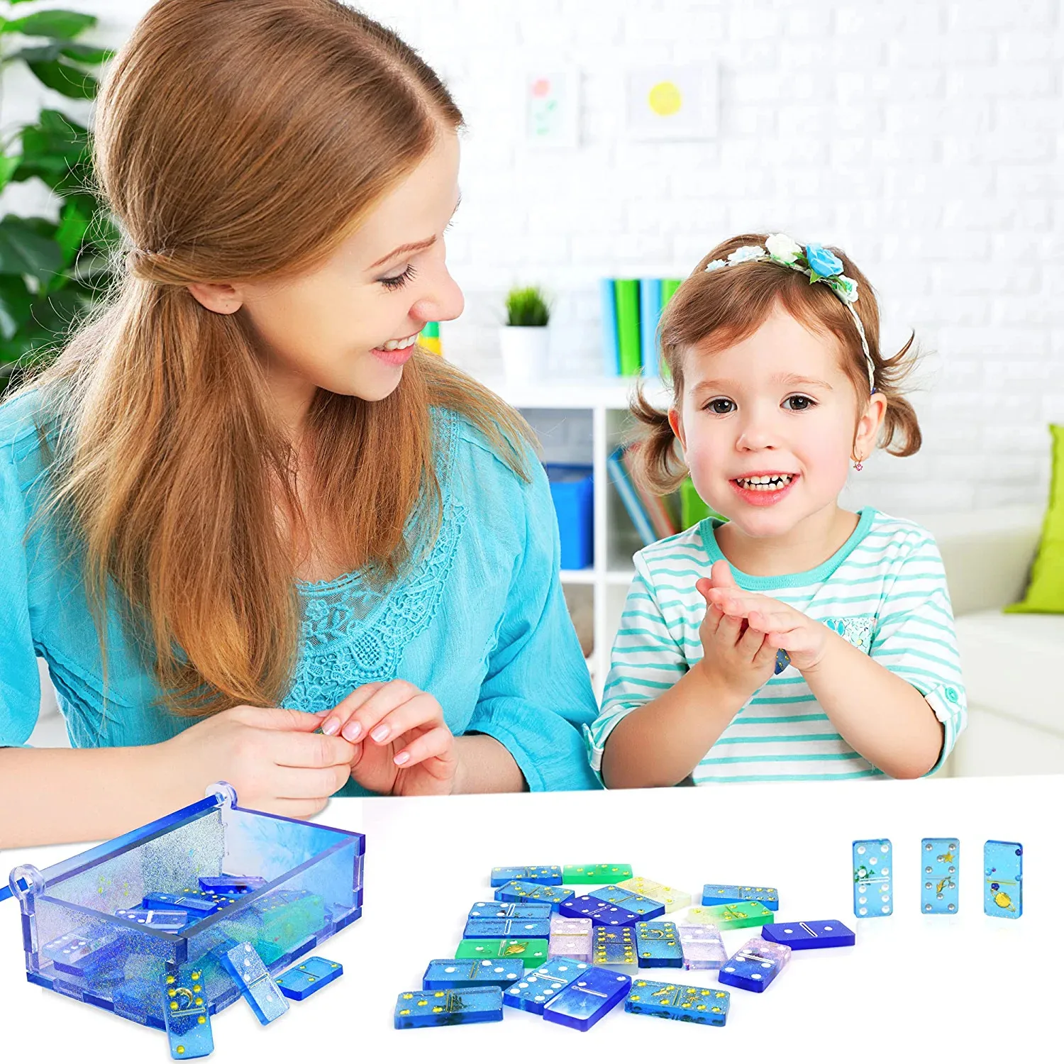 Domino formy silikonowe żywicy epoksydowej Domino Box odlewania formy rzemieślnicze dla DIY spersonalizowane Tabletop pokładzie gra podróżna
