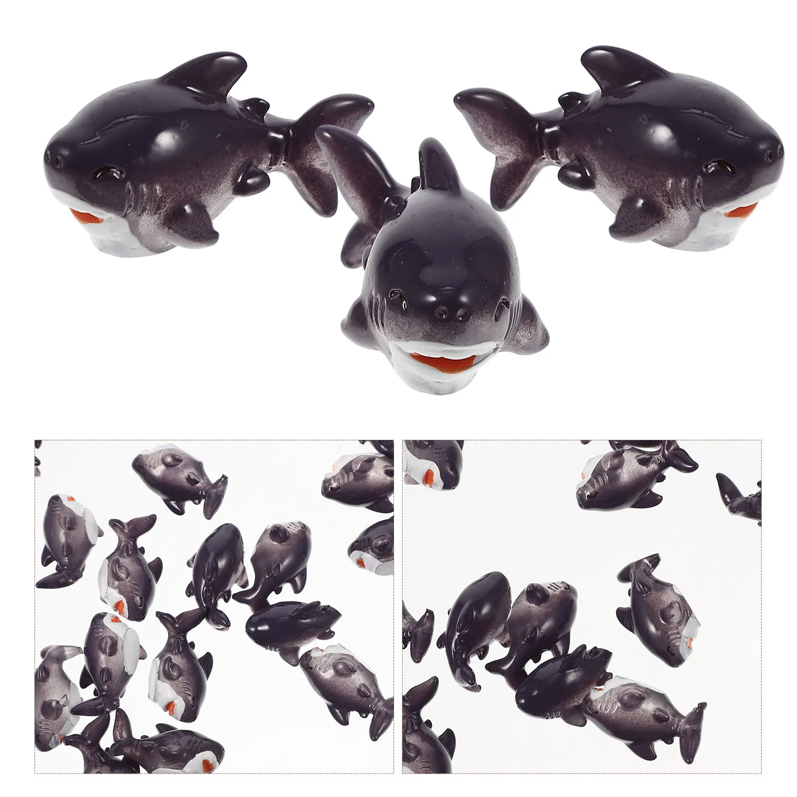 

20 Pcs Miniature Shark Toys Tiny Animals Figures Decorative Synthetic Resin Multi-function Figurine Child Marine