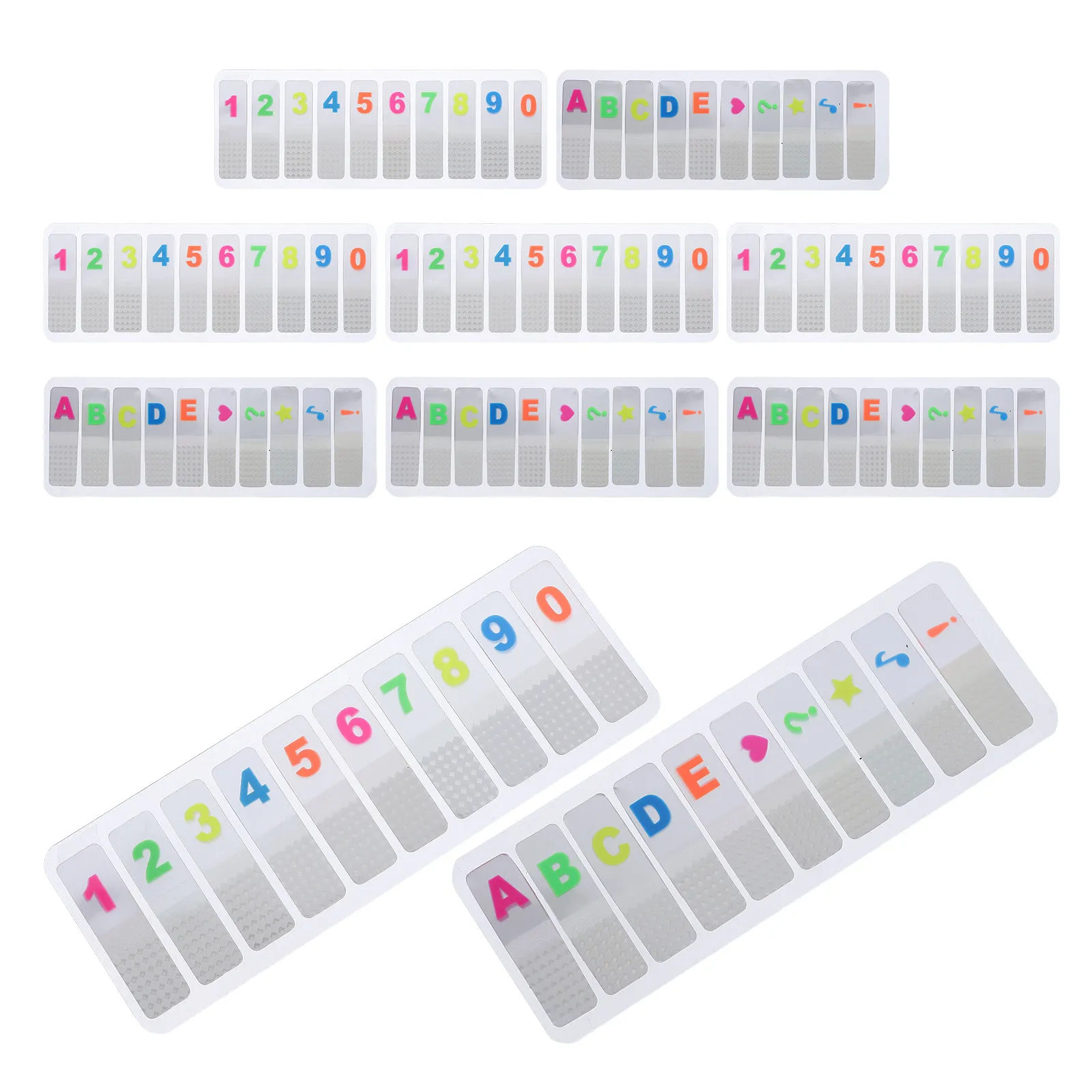 10Sets Alphabet Number Index Tabs Transparent Sticky Page Markers Note Stickers Writable Oil-Based Pen Smudge-Free Document Book - view 2
