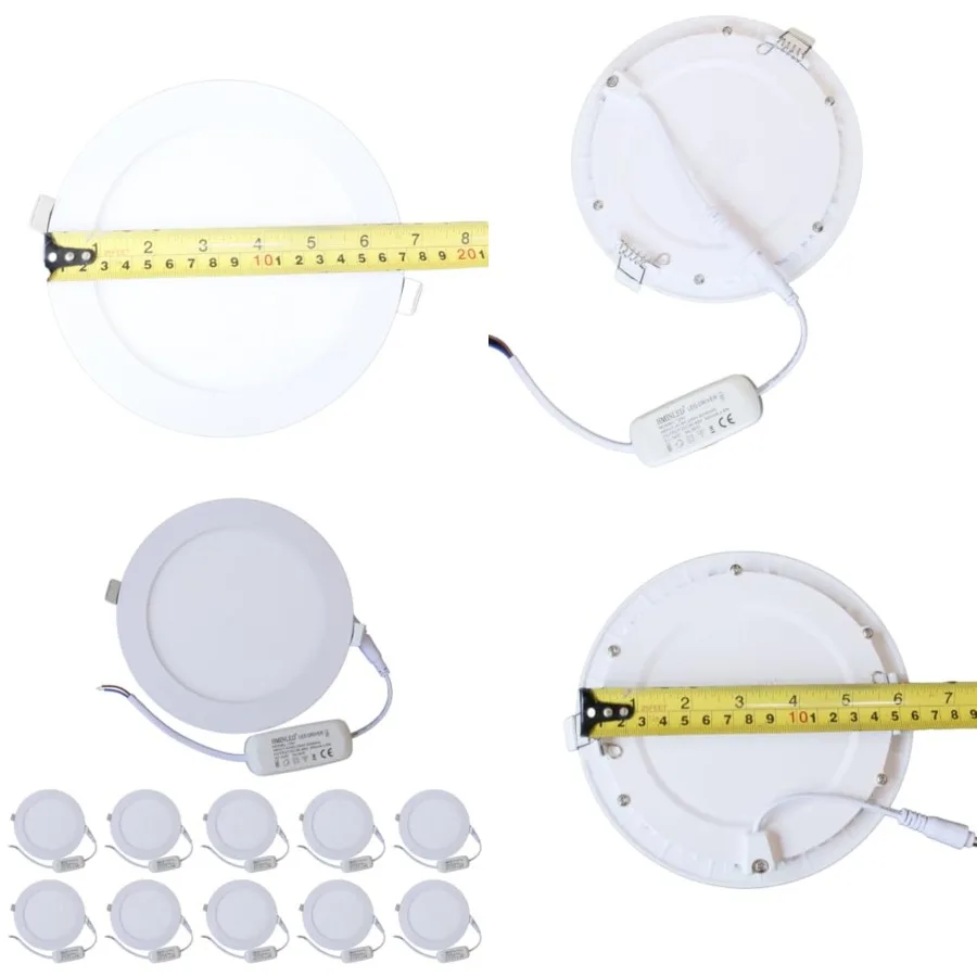 

6 Inch 12Watt Ultra-Thin Round LED Recessed Panel Light Lamp with Driver, 100 Watt Incandescent Equivalent, 6000K~6500K Cool Wh