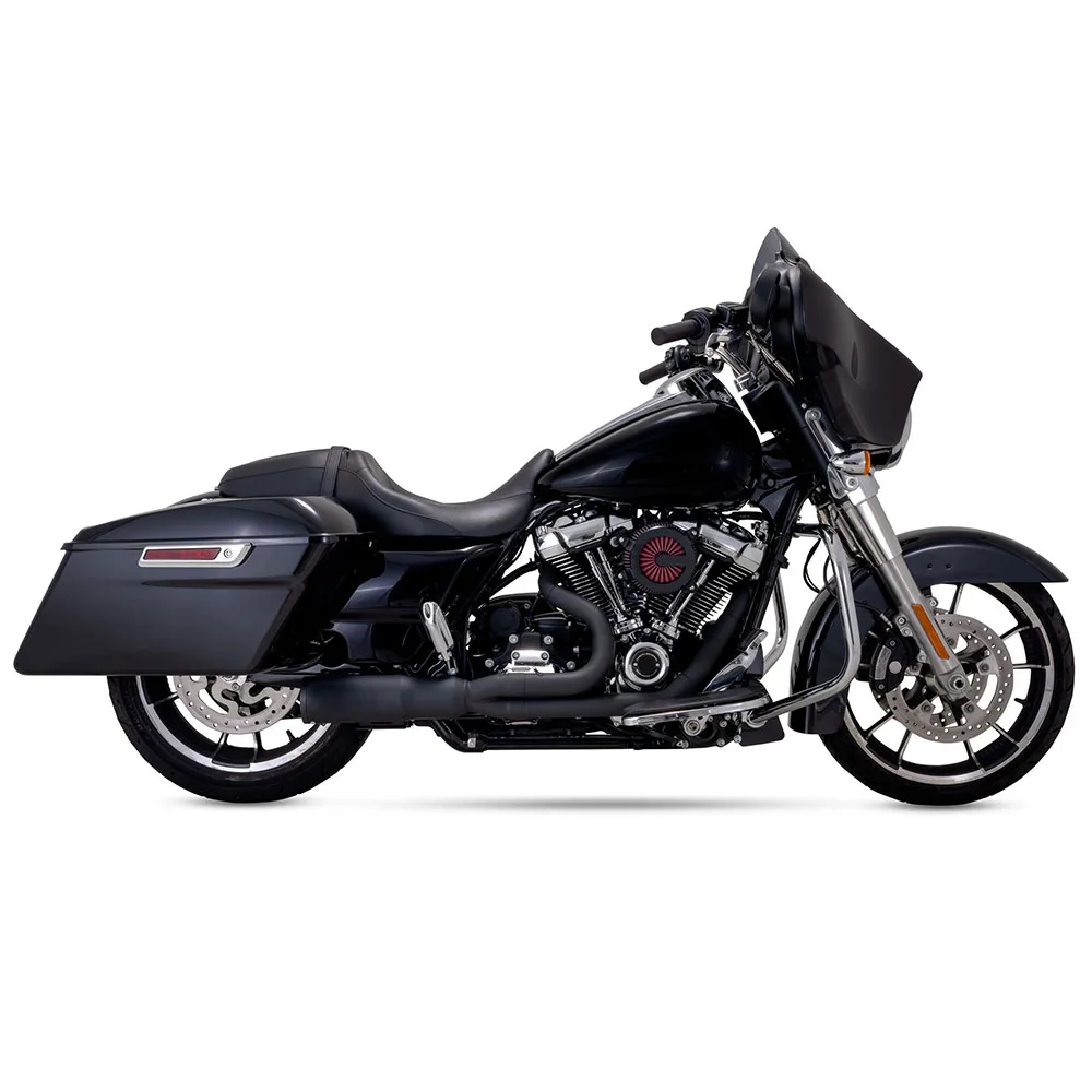 304 Stainless Steel Motorcycle Exhaust System Slip-On Exhaust Pipes Compatible for Harley Touring 2017-2022