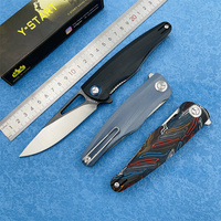 Y-START LK5031 Outdoor folding knife D2 steel Folding knife G10 Handle high hardness defensive sharp knife Camping tool