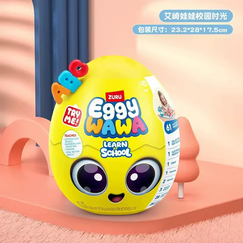 Kids Education Yes - ซูรู เอ็กกี้ วาวา ของเล่นไข่เซอร์ไพรส์เพื่อการเรียนรู้สำหรับเด็ก ตุ๊กตาน่ารัก ของตกแต่งโต๊ะทำงาน
