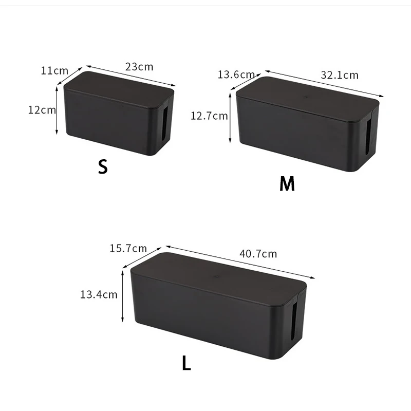 Cable Storage Box Power Board Wire Management Socket Strip Wire Case Dust Charger Socket Organizer Network Bin Charger