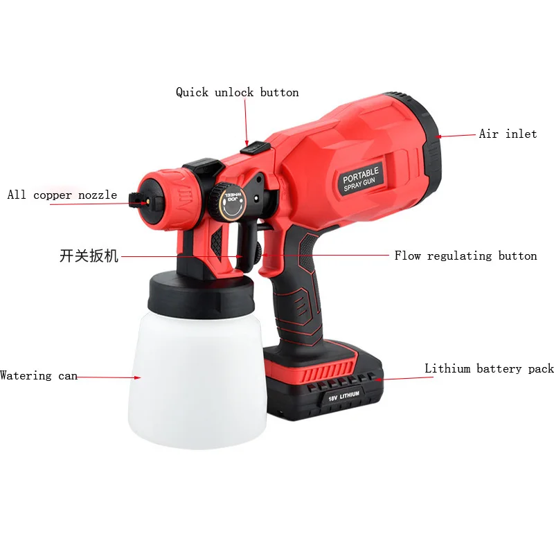 

Electric Spray Gun High Power Paint Sprayer Multi Functional Spraying 550W High Power Spray Paint Painter