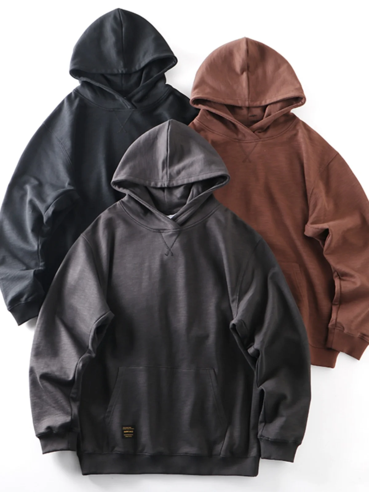 

Heavyweight Bamboo Fiber Cotton Sweatirt Men's Loose Fit Spor Hoodie Urban Faion Autumn Wear Casual Comfortable