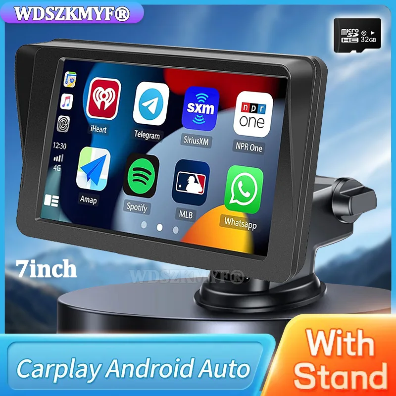 

7 Inch Car Radio Multimedia Video Player Wireless CarPlay Android Auto Bluetooth TF Card Car Touch Screen Rear View Camera