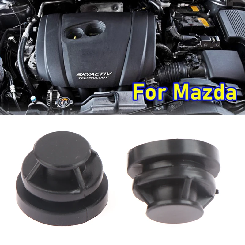 Garniture de couvercle supérieur de moteur, support d'œillet en caoutchouc, coussin de plaque de protection, manchon de sadboarder, compatible avec Mazda Axela CX4 CX5, 2 pièces