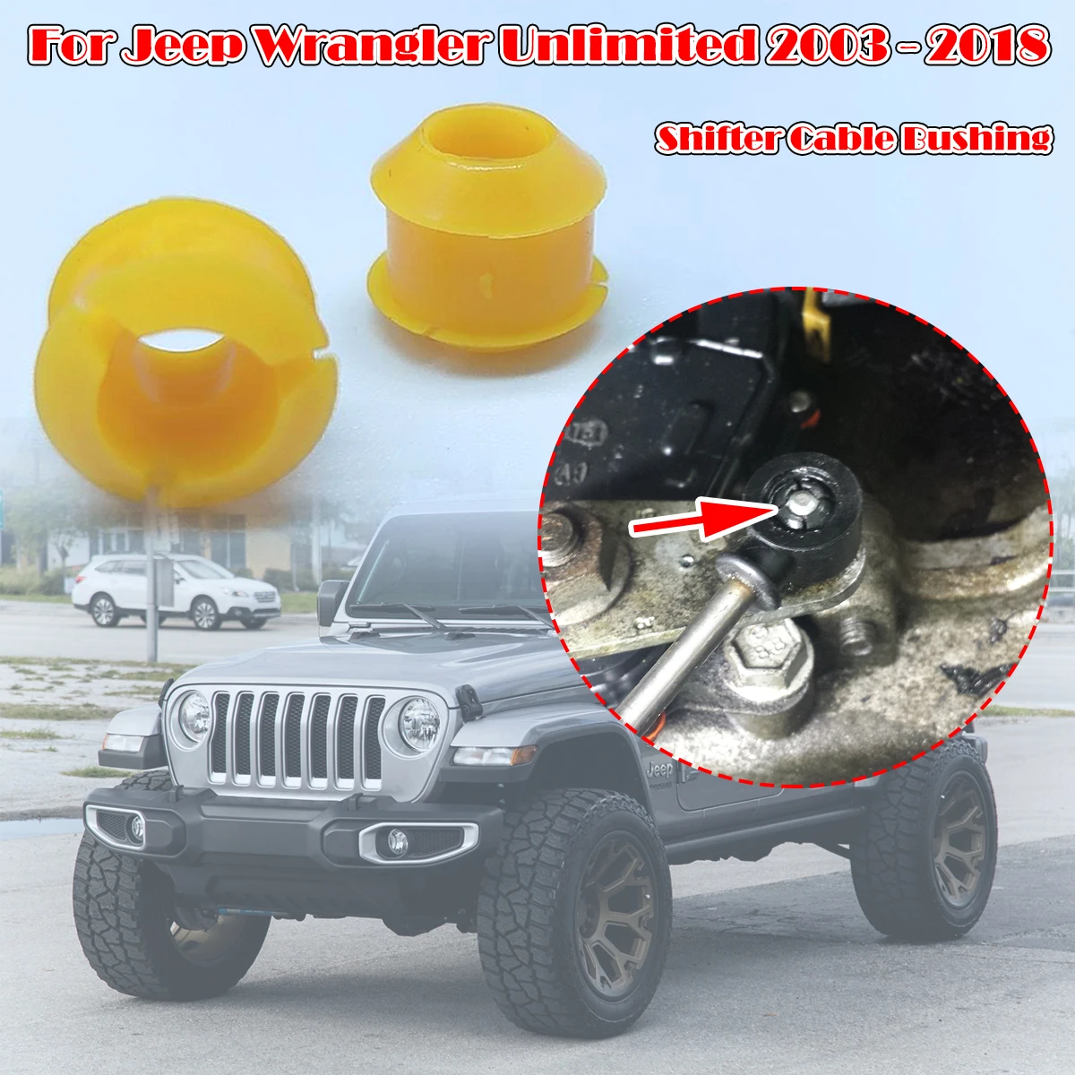 

2pc For Jeep Wrangler Unlimited Shift Cable Bushing Automatic Shifting Fix Gear Selector Change Lever Linkage End Pivot Grommet