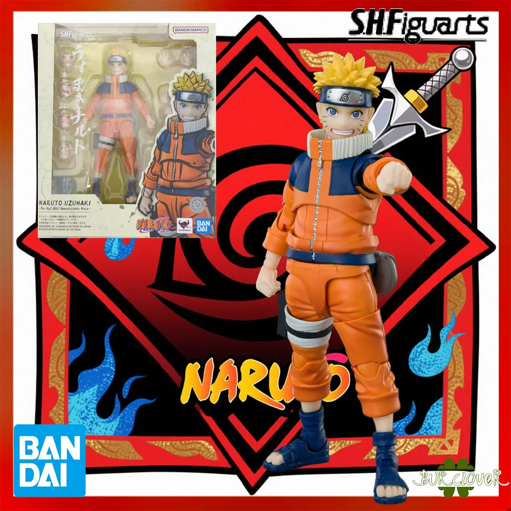 

100% подлинный в наличии, оригинальный Bandai S.H.Figuarts Shf Naruto Shippuden Naruto Uzumaki, аниме-фигурка, коллекционная модель