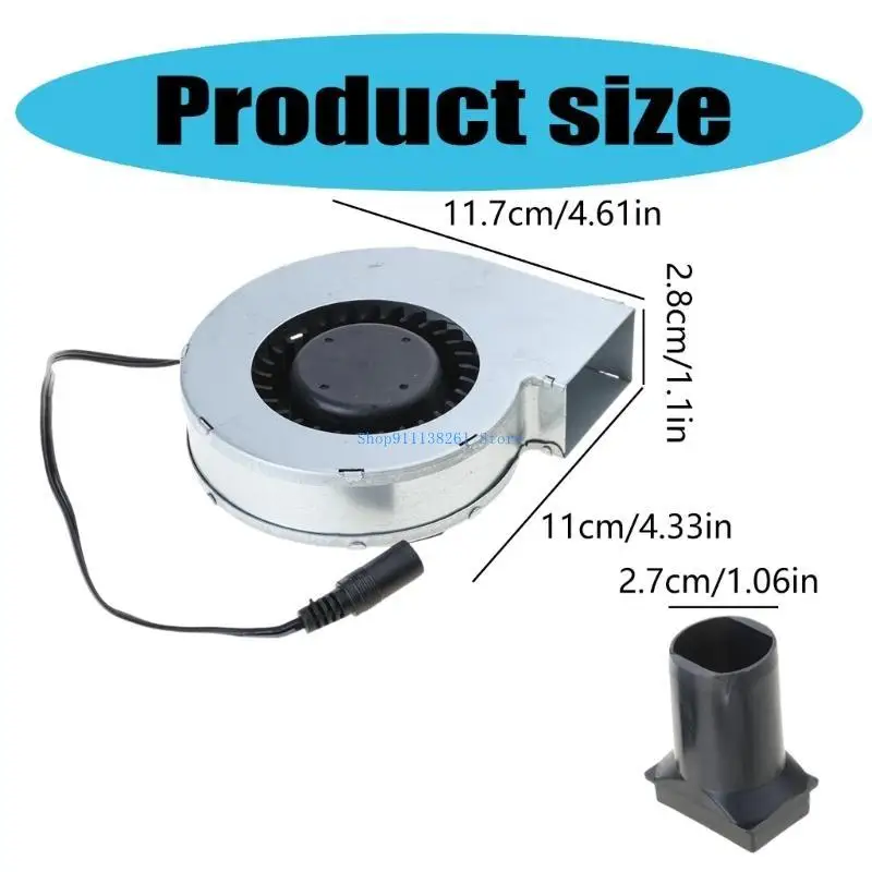 H05E 5.5x2.1mm منفاخ مروحة 110mm تبريد مروحة طرد مركزي مع سرعة قابلة للتعديل للأجهزة الإلكترونية