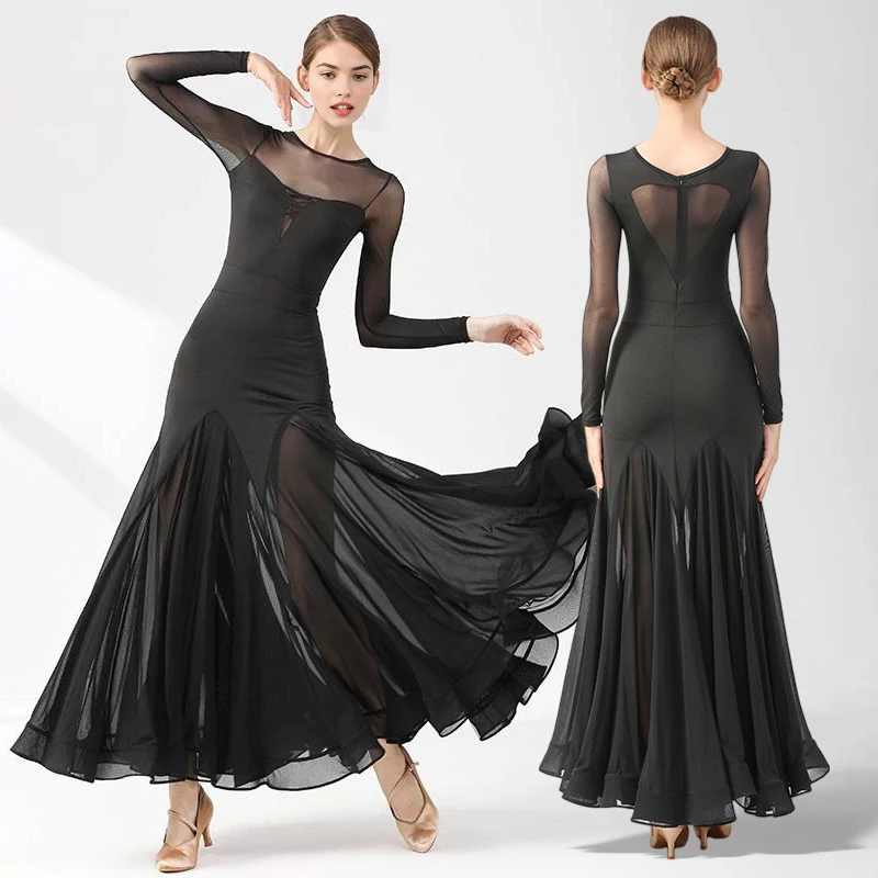 

Elegant Women's Ballroom Dance Dress Simple Chic Style for Waltz, Tango, Latin Competition & Social Dancing, Adult Sizes