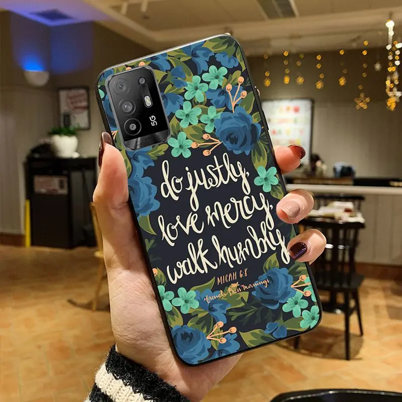 Quotes french press mornings bible verses Phone cover For OPPO A94 A74 A9 A5 A53 A73 A57 A76 A96 4G A54 A78 A95 A98 A72 5G Cases