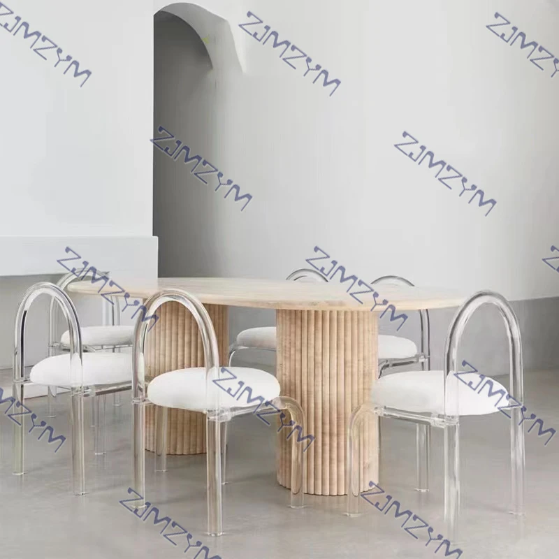 Transparent Acrylic Makeup Chair Bedroom Living Room Light Luxury Dining Chair Nordic Simple Dressing Stool