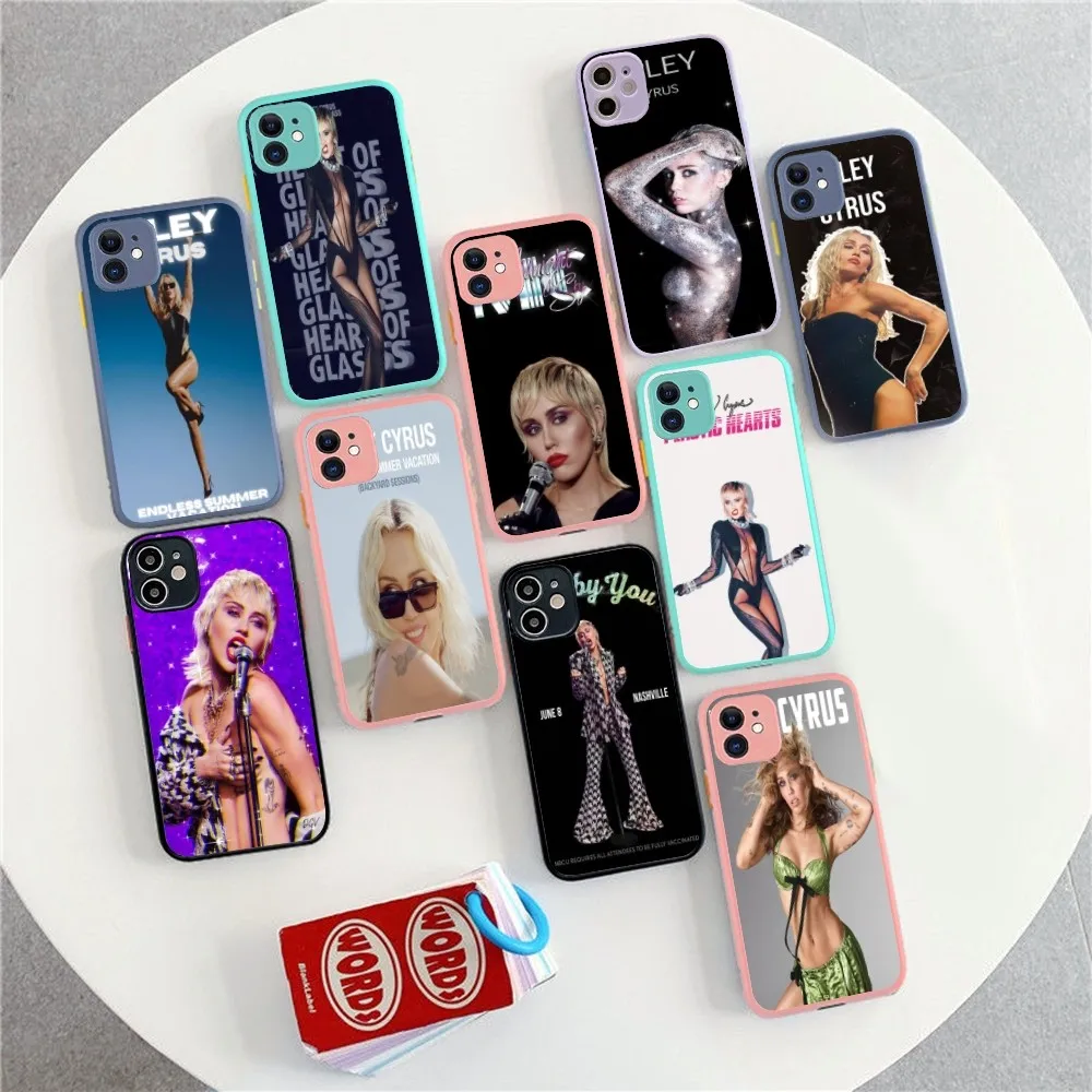 Singer M-Miley C-Cyrus Phone Case For IPhone 14 11 12 13 Mini Pro Max 8 7 Plus X XR XS MAX Translucent Matte Cover