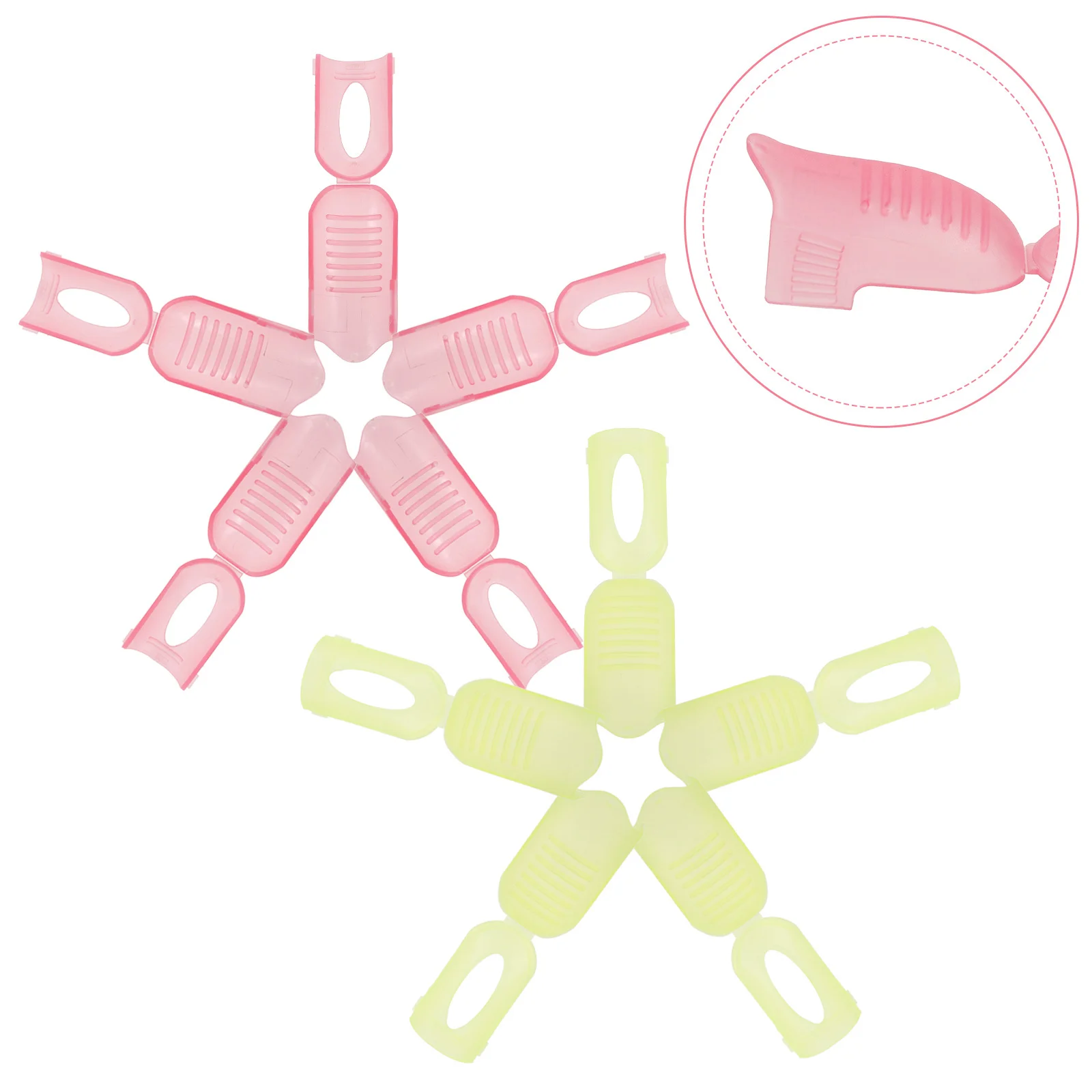 

10Pcs Nail Remover Cap Clip Adjustable Size Gel Nail Remover Wrap Tool Acrylic Polish Removal Travel Makeup Clip Set