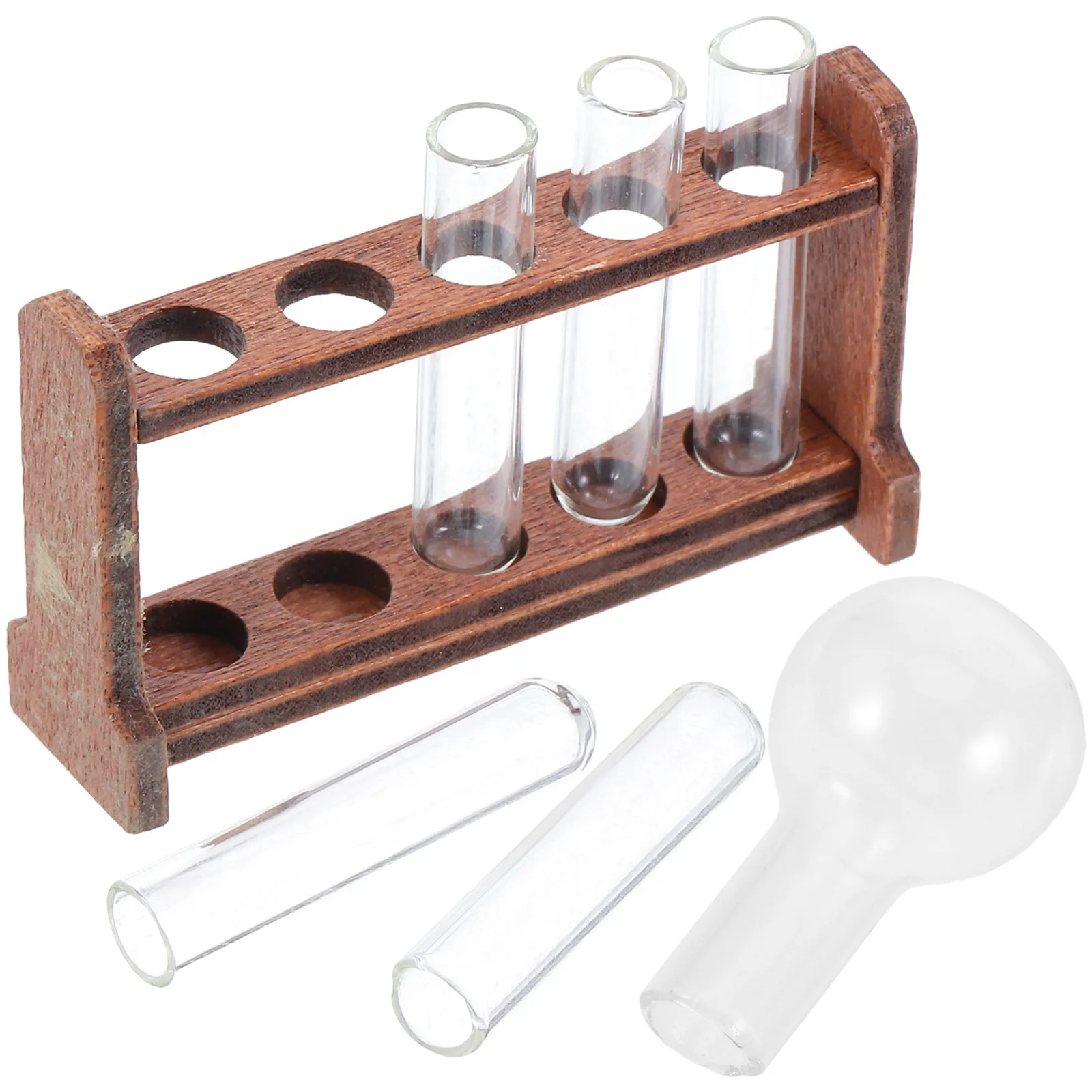 

1Set Authentic Mini Test Tubes for Dollhouse Interiors Tiny Laboratory Decoration Photo Prop Miniature Simulation Arrangement