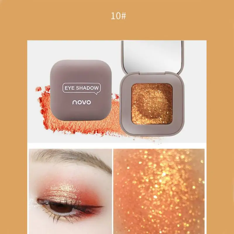 Novo-sombra de ojos de alto brillo, 10 colores, crema impermeable, brillante, monocromática, pigmento de perla, Cosméticos de maquillaje de ojos, TSLM1