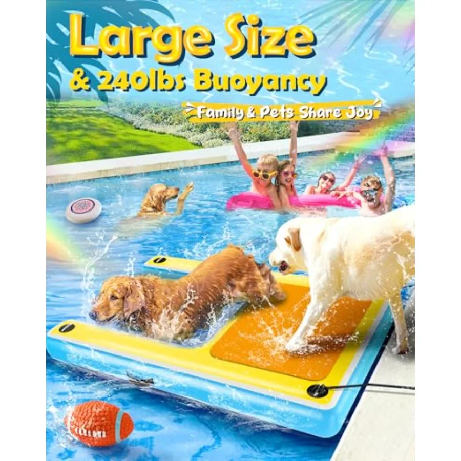 Nadmuchiwane rampy wodne wielofunkcyjne duże pływaki dla psów drabinka do basenu łodzi molo jeziora antypoślizgowa jednoczęściowa rampa siatkowa deska do pływania