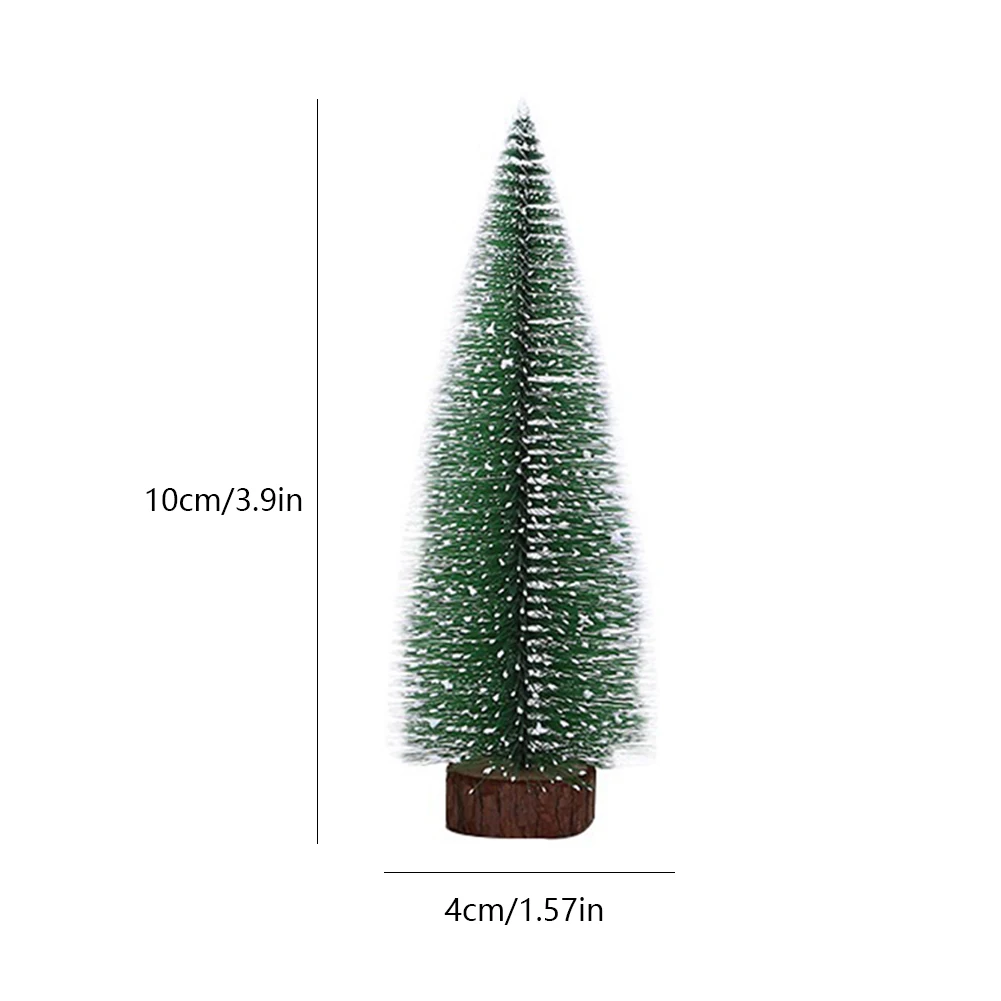 Ornamenti per alberi Xams da tavolo con base in legno Decorazione per albero di Natale artigianale riutilizzabile per il tavolo della casa delle feste di Natale