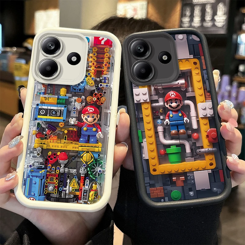 M-Mario B-Bros Soft Case für Xiaomi Redmi Note 14 13 12 11 10 Pro Plus 11S 10S 15 15C 14C 13C 12C 10C A3 A3X 4G 5G Rückseiten-Abdeckung