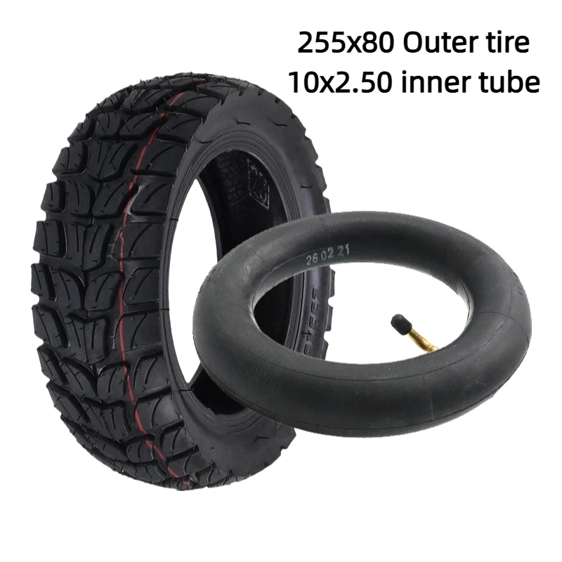 

Durable 255x80 Tyre And 10x2.50 Inner Tube Essential For Kugoo M4 Pro, Speedway Zero 10X Scooter Wheel Off Road Tires
