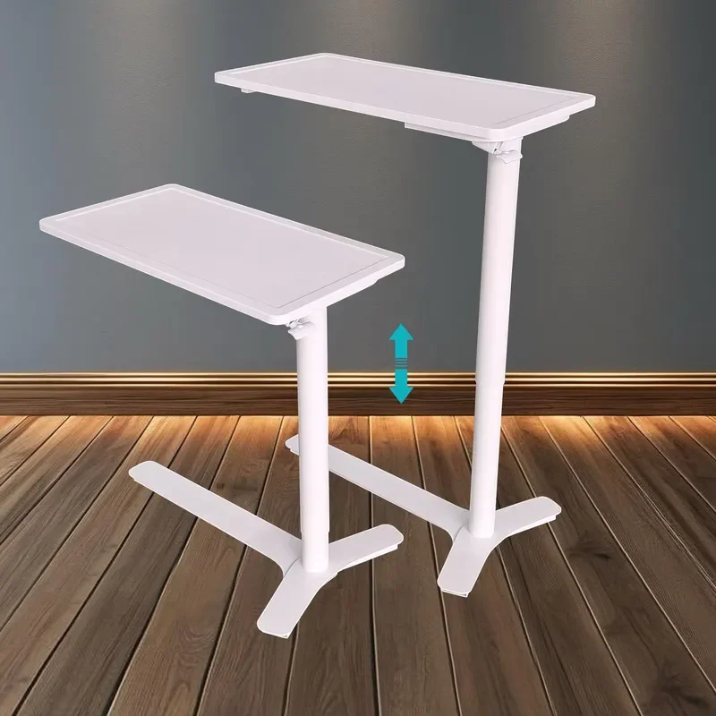 Modern C-Shaped Pneumatic Lifting Height Adjustable Metal Coffee Table Side End Table for Living Room Standing Desk Furniture