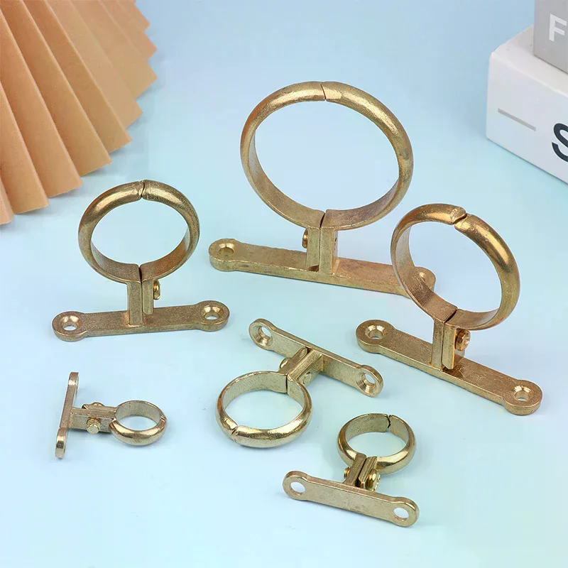 Fit 15 22 28 35 42 54MM OD Brass Pipe Clip Wall Mounted Pipe Support Bracket Clip Support Fixed Plumbing Water With Base