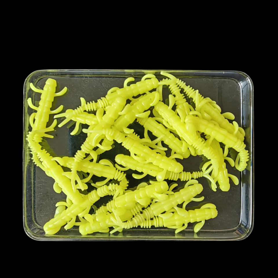 MUKUN 20PCS TPE Mini Wurm Weiche Angeln Lockt Jig Wobbler 0,35g/40mm Silikon Künstliche Köder Bass karpfen Pesca Angelgerät – Detail 8