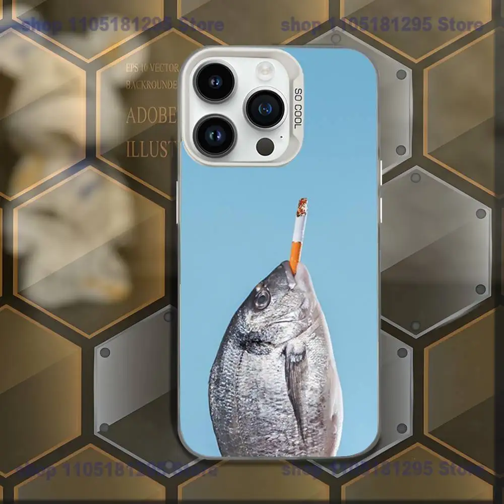 حافظة هاتف Sardines المعلبة لهاتف iPhone XR,17,16,15,14,13,12,11,Mini,Pro,E,MAX غطاء مقاوم للصدمات من الحلوى البيضاء غير اللامعة