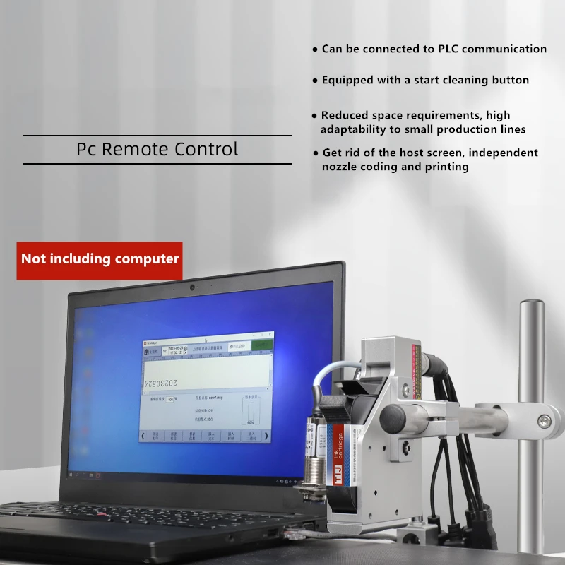 12.7 مللي متر مجموعة على الانترنت طابعة نافثة للحبر الحرارية الكمبيوتر التحكم عن بعد رمز الاستجابة السريعة دفعة تاريخ الشعار تاريخ انتهاء الصلاحية خط الإنتاج طابعة نافثة للحبر