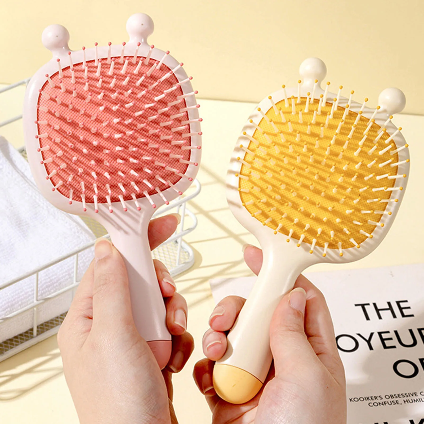 

Гребень для массажа головы с воздушной подушкой, расческа для кудрявых волос с мультяшным дизайном для салона, инструменты для укладки