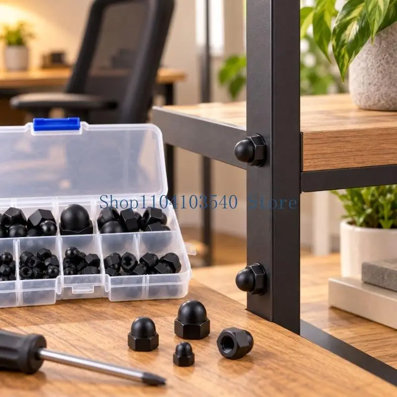 02DC Compartment Case of Internally Threaded Closed End Cap Nut Assortment