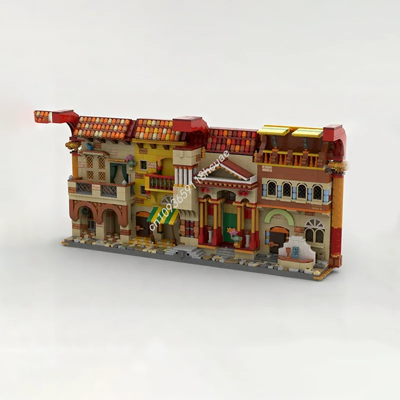 2043개 MOC 리틀 앤틱스 스트리트 건축 모델 블록 어린이 모듈 조립 아이디어 크래프트 장난감 크리스마스 선물