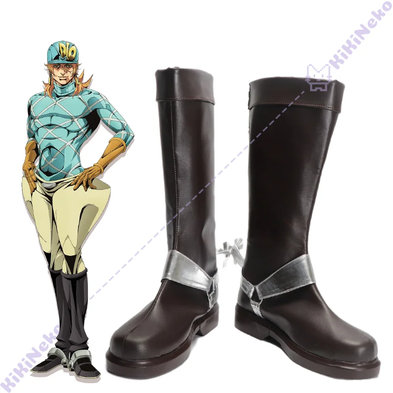 Anime Genius Britse Jockey Diego Brando Cosplay Schoenen Laarzen Diego Burandō Cosplay Schoenen Voor Hallowmas Party Volwassen Vrouwen Mannen