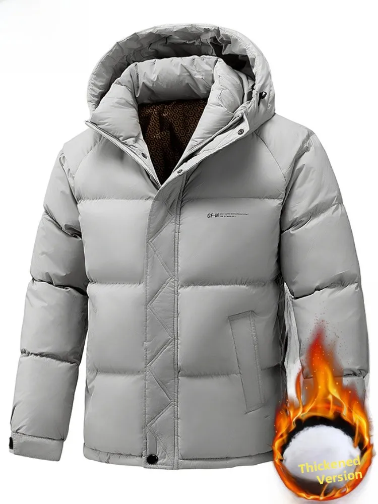 

Мужская теплая куртка Paul Winter Thiened из хлопка с капюшоном, однотонная, свободного кроя, в городском стиле