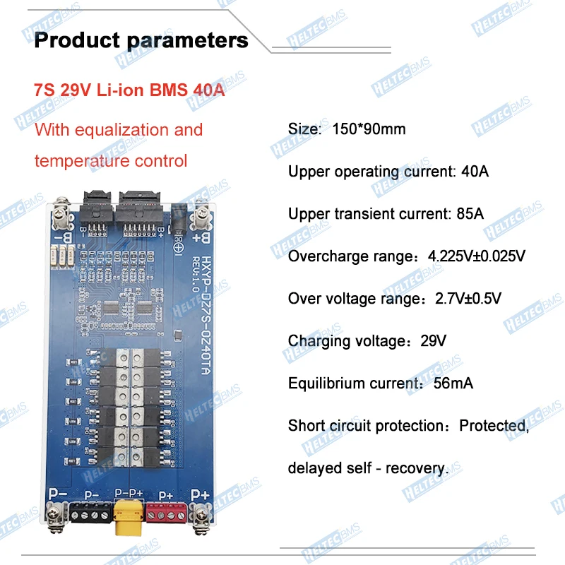 Power Wall 18650 Battery Pack 7S BMS Li-ion Lithium 18650 Battery Holder BMS PCB DIY Ebike Battery 7S Battery Box 24V 29V 7S 40A