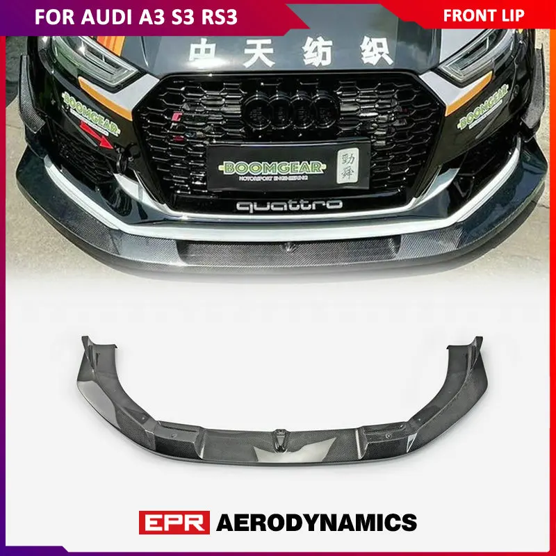 For AUDI A3 S3 RS3 8V Stanceworkz Spec-LM Carbon Fiber Front Lip (Only Fit RS3 Front Bumper)  Front Bumper Lip Car Accessories