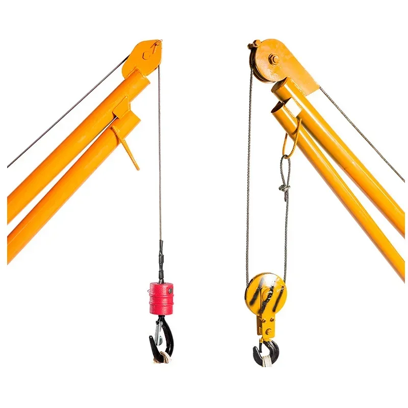 Gru per esterni con paranco decorativo per edifici con gru piccola con gru a grano da 360 gradi