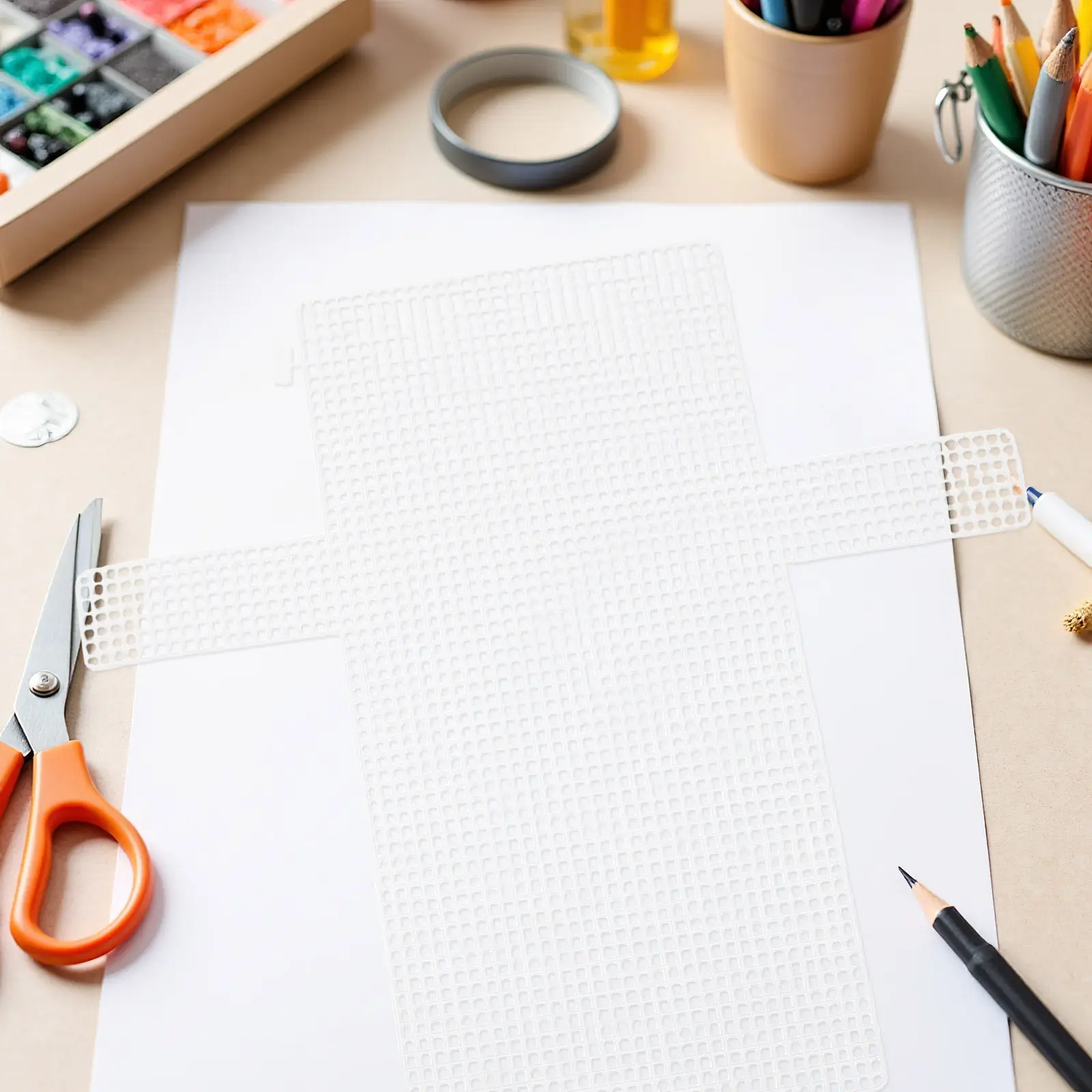 

10 Pcs Diy Crafting Handbag Accessories Making Crochet Projects Material Plate Stencil Grid Materials Embroidery