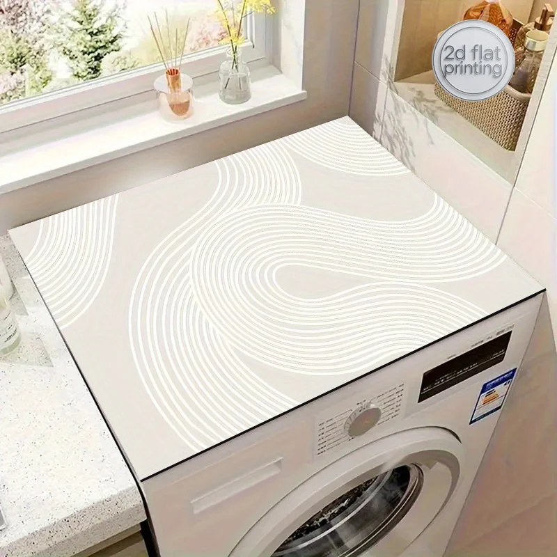 1pc, Modern Minimalist Style Pattern, Dish Drying Mat, Multi-Colored Patterned Dish Mat, Coffee Machine Mat, Washing Machine Mat