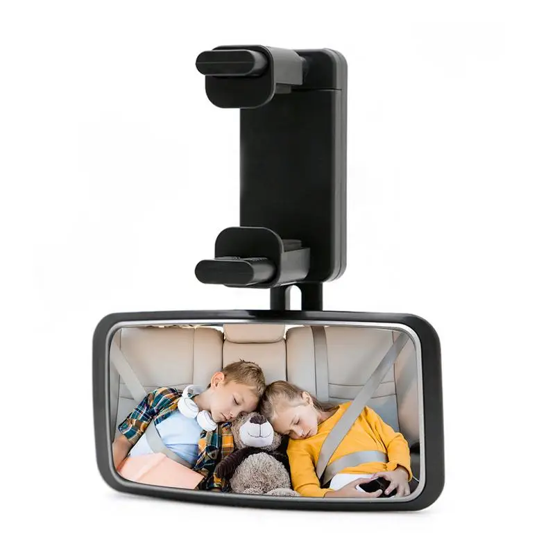 360-Degree Rear Facing Car Seat Mirrors Car Mirrors For Kids Stable Installation Adjustable Large Visual Area Monitor Mirrors