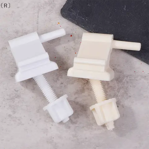 〔R〕Toilet S-eat Hinge Replacement Kit Plastic Toilet Lid Accessories Fixed Screws Nut Toilet Cover Hinges For Most Toilet Seats