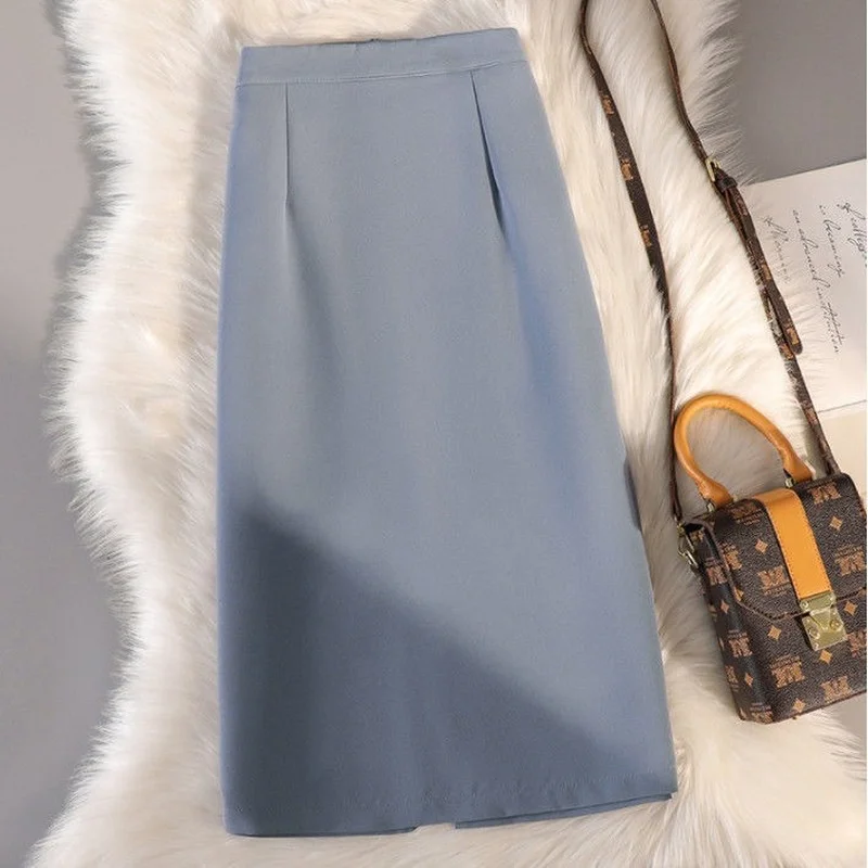 Skirts Women Solid A-line Basic Elegant Sweet All-match Street Wear Breathable Summer New Arrival Hot Sale Korean Style Ulzzang