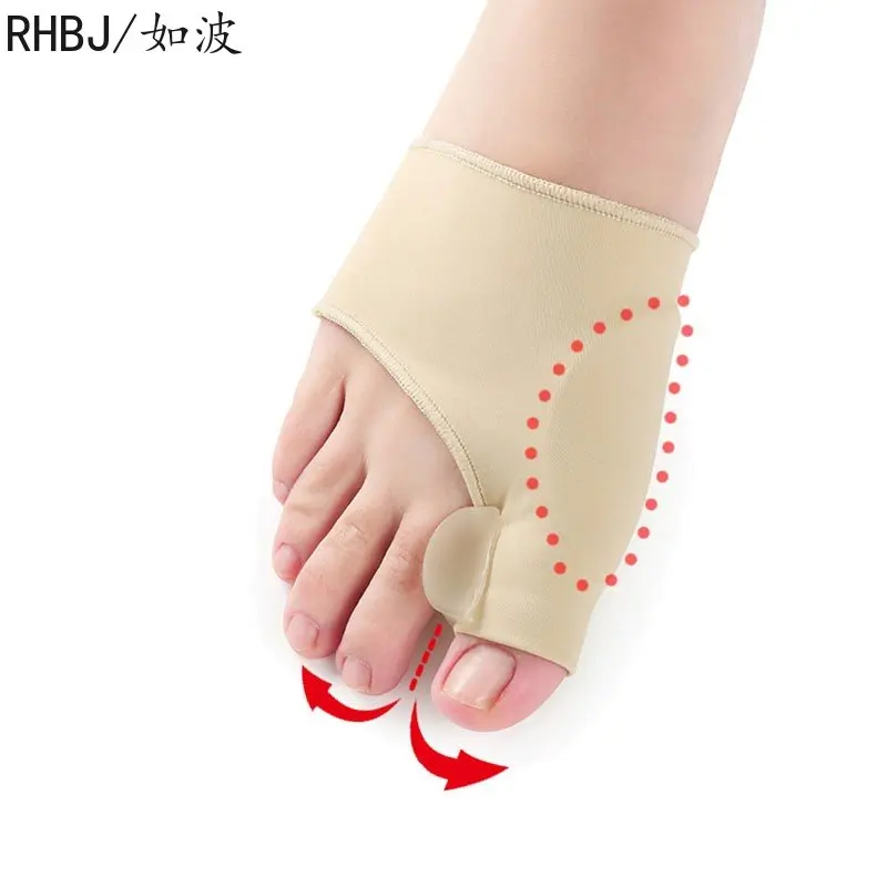 1Pair Big Bone Orthopedic Bunion Correction Pedicure Socks Silicone Hallux Valgus Corrector Braces Toes Separator Feet Care Tool