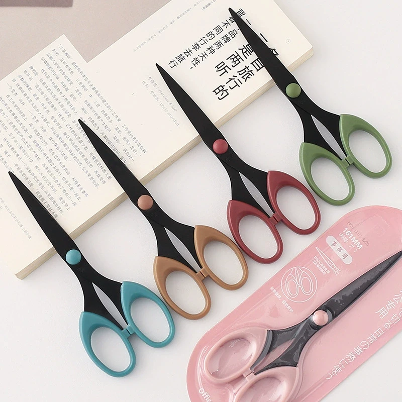 Morandi Color Scissor Blade Safe Design Cutter for Fine Art Diary Album Craft Stationery Office School Supplies