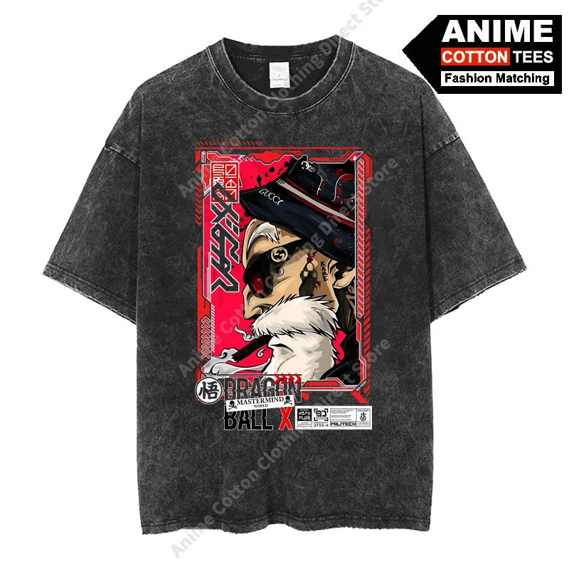 Аниме DRAGON BALL - Футболка с принтом Master Roshi y2k Harajuku Street style Мужчины Женщины Повседневные хлопковые винтажные свободные футболки с короткими рукавами Аниме DRAGON BALL - Футболка с принтом Master Roshi y2k Harajuku Street style Мужчины Женщины Повседневные хлопковые винтажные свободные футболки с короткими рукавами