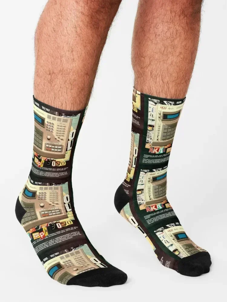 AKAI MPC 3000 جوارب للعام الجديد أحذية المشي لمسافات طويلة فضفاضة ومشرقة جوارب رجالية للنساء