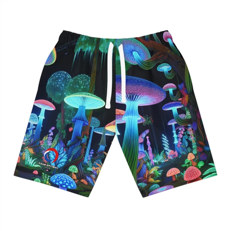 Psychedelic Mushroom Graphic 3D Printed Short Pants For Men Kids Clothes Hawaiian Beach Shorts Casual Fashion Shorts Mens Pants